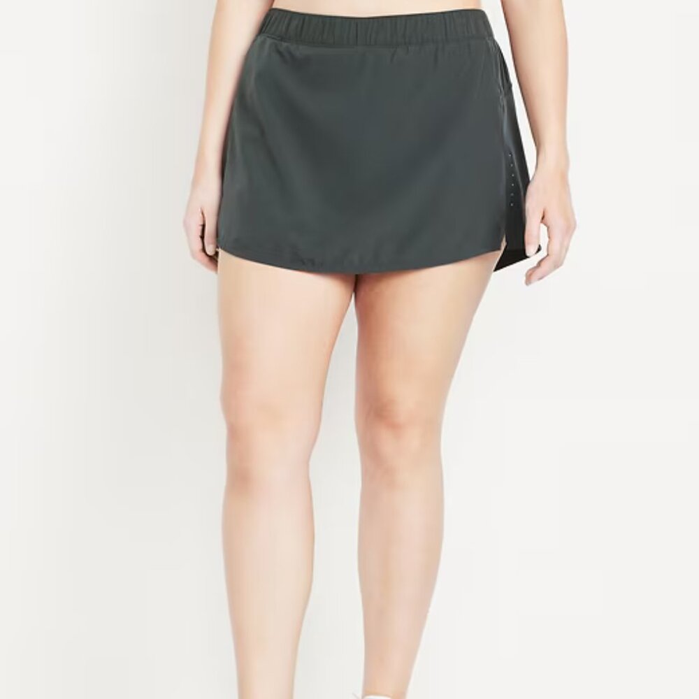 Old Navy Dark Ivy Mid-Rise StretchTech Skort -- 3-inch inseam/NWT/S - Picture 4 of 14